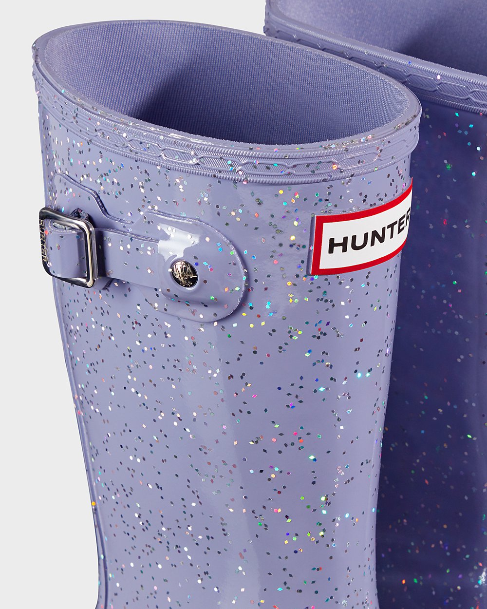 Bottes de Pluie Hunter Original Grands Giant Glitter Enfant Violette ASRWLME-48